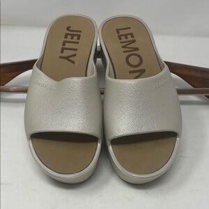 Jelly Lemon Cream Slide Sandals